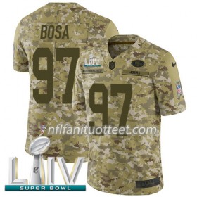 Miesten San Francisco 49ers NFL Pelipaita Nick Bosa 97 Nike 2018 Salute To Service 2020 Super Bowl LIV